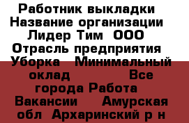 Работник выкладки › Название организации ­ Лидер Тим, ООО › Отрасль предприятия ­ Уборка › Минимальный оклад ­ 28 000 - Все города Работа » Вакансии   . Амурская обл.,Архаринский р-н